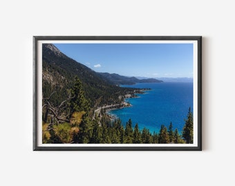 Lake Tahoe Photography Print: Blue Lake House Wall Art