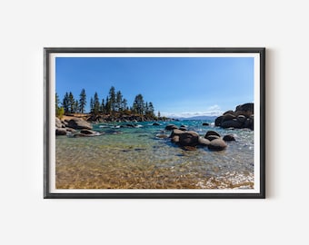 Lake Tahoe Photography Print: California Lake House Decor
