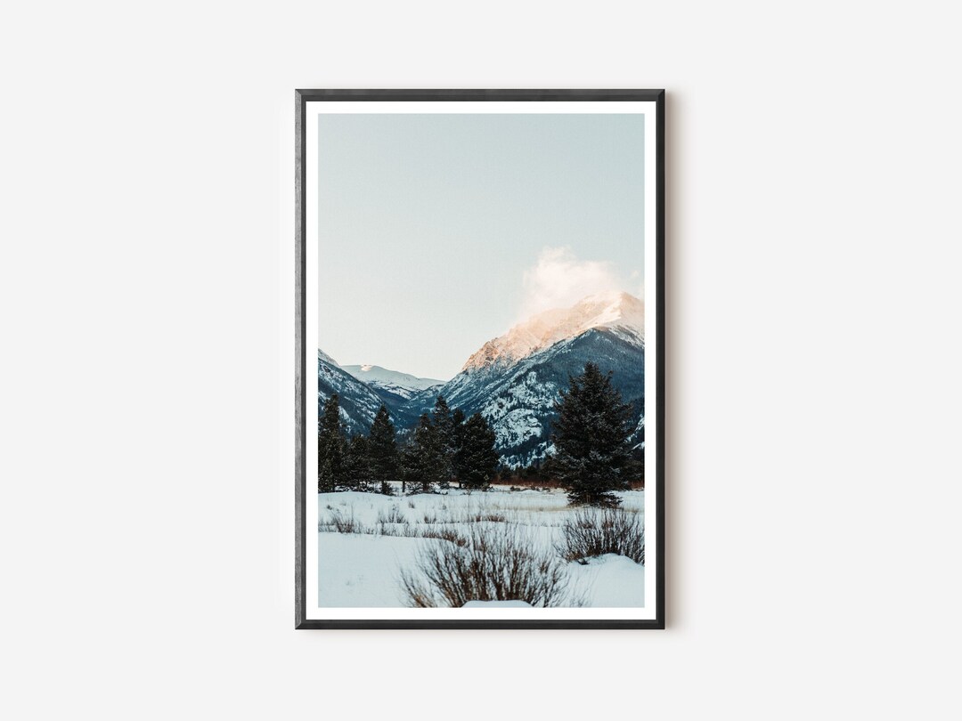 Rocky Mountain National Park Winter Landscape Art Print - Etsy