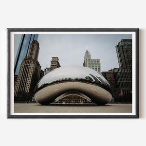 Cloud Gate Wall Art Chicago Bean Wall Art Chicago Photography Chicago Bean Art Chicago Lover Gift Chicago Office Decor Office Wall Art