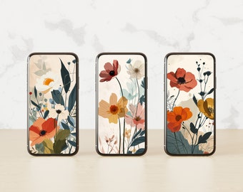 Boho Summer Flowers - iPhone Wallpaper | iPhone Background | Android Screensaver | Home Screen | DIGITAL Art