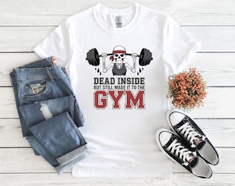 Dead Inside Gym Digital PNG, Workout Motivation, Skeleton Fitness Clipart, Funny Gym Svg, Weightlifting Png, Gym Lover Gift Idea, Iron
