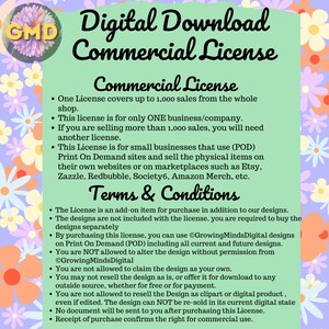 GrowingMindsDigital Commercial use license for all designs - up to 1,000 units