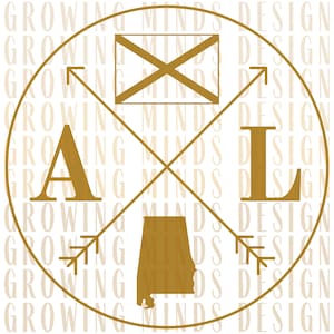 Alabama State PNG Design - Digitaler Download für Sublimationsprojekte - Hochauflösende Bildrolle, AL
