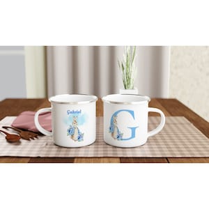 personalised mug camp Peter Rabbit, blue baby shower, Baby shower gift,custom mug for boy