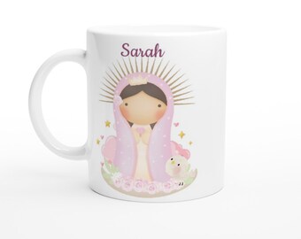 presente de primeira comunhão/presente católico/copo com nome de criança/copo com nome de menina/primeira comunhão de menina/presente de menina: