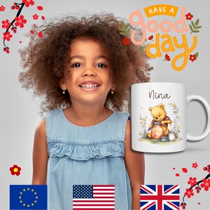 Personalized ceramic mug Winnie the Pooh birthday gift winnie personalized child mug