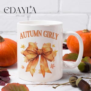 Autumn mug, autumn cup, autumn decor, cozy autumn, autumn gift for her, autumn girl gift, women's birthday gift,