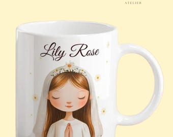 Presente de primeira comunhão personalizado, presente de comunhão para meninas, primeira comunhão