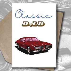 carte d'anniversaire pour papa|Imprimable|Téléchargement instantané au format PDF haute qualité|Téléchargement numérique|Amoureux de voitures anciennes.