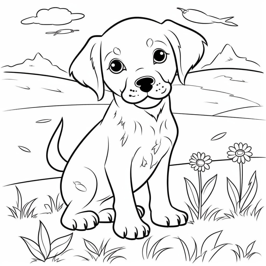 Printable Dog Coloring Pages for Kids and Adults - Etsy