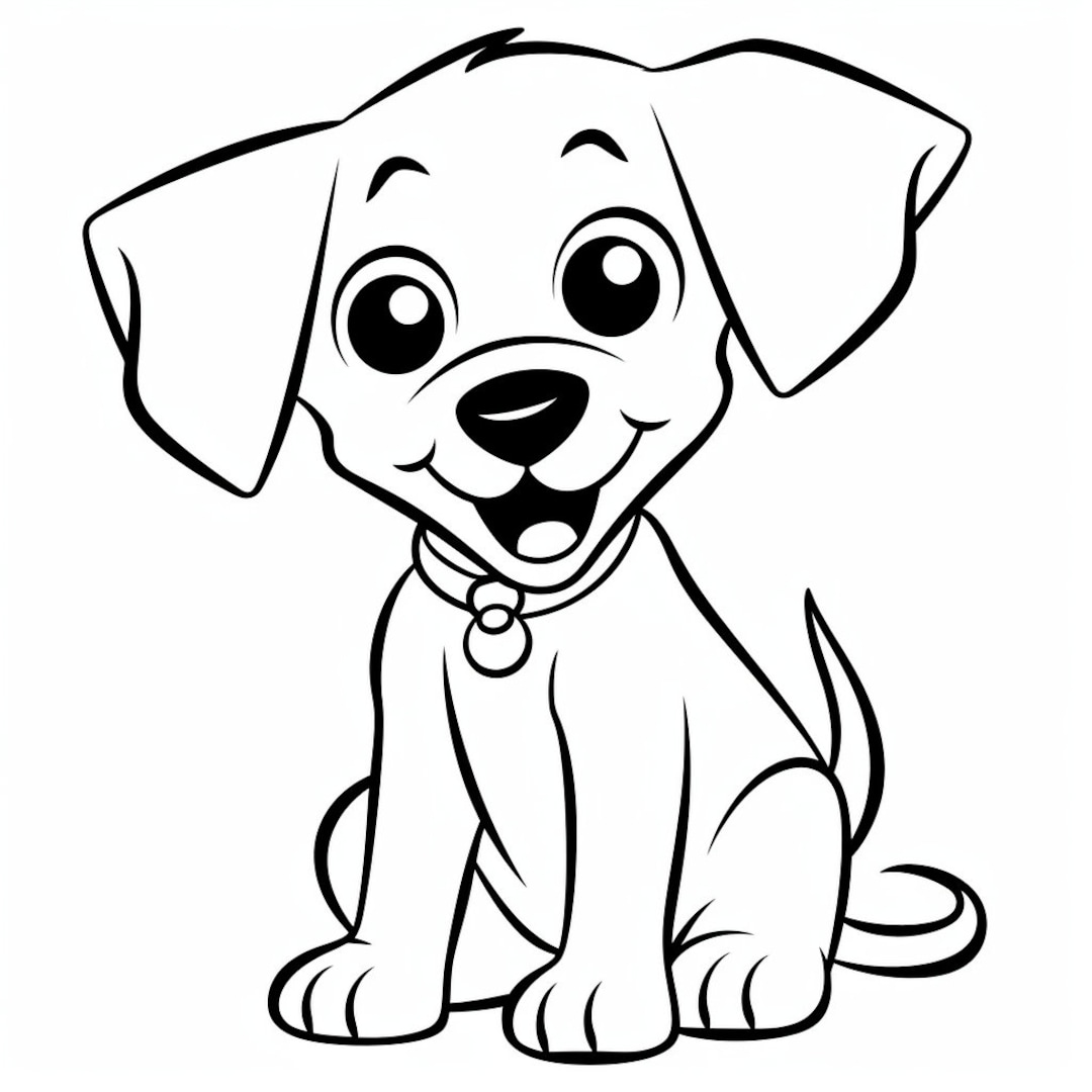 Printable Dog Coloring Pages for Kids and Adults Etsy