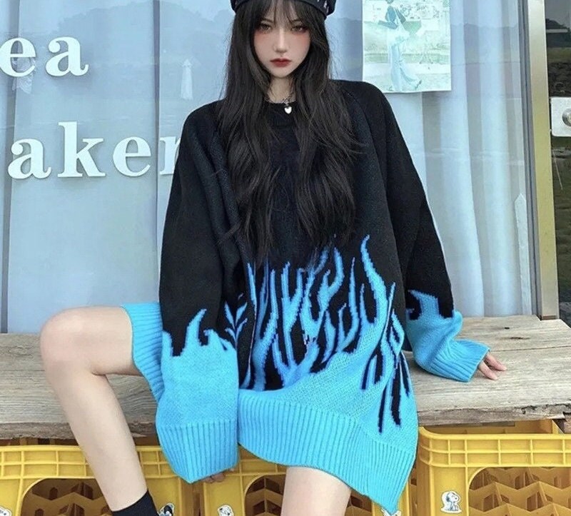 Blue flame sweater - Etsy.de