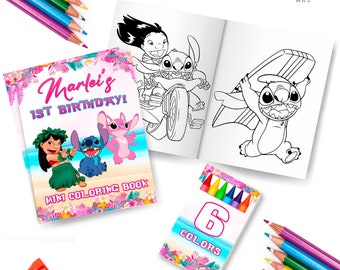 Editable Mini Coloring book | Editable Coloring pages | Activities book | Editable Party favors | Editable Book | DIGITAL FILE | LYS01