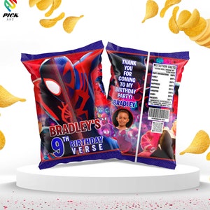 Editable Chips bag | Birthday Template | Editable Custom bag | Editable Editable bag | Editable Birthday | DIGITAL FILE | SPD02