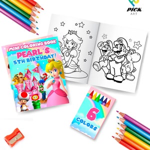 Editable Mini Coloring book | Birthday Coloring page | Editable Activities book | Editable Party favor | Editable Book | DIGITAL FILE | SM01