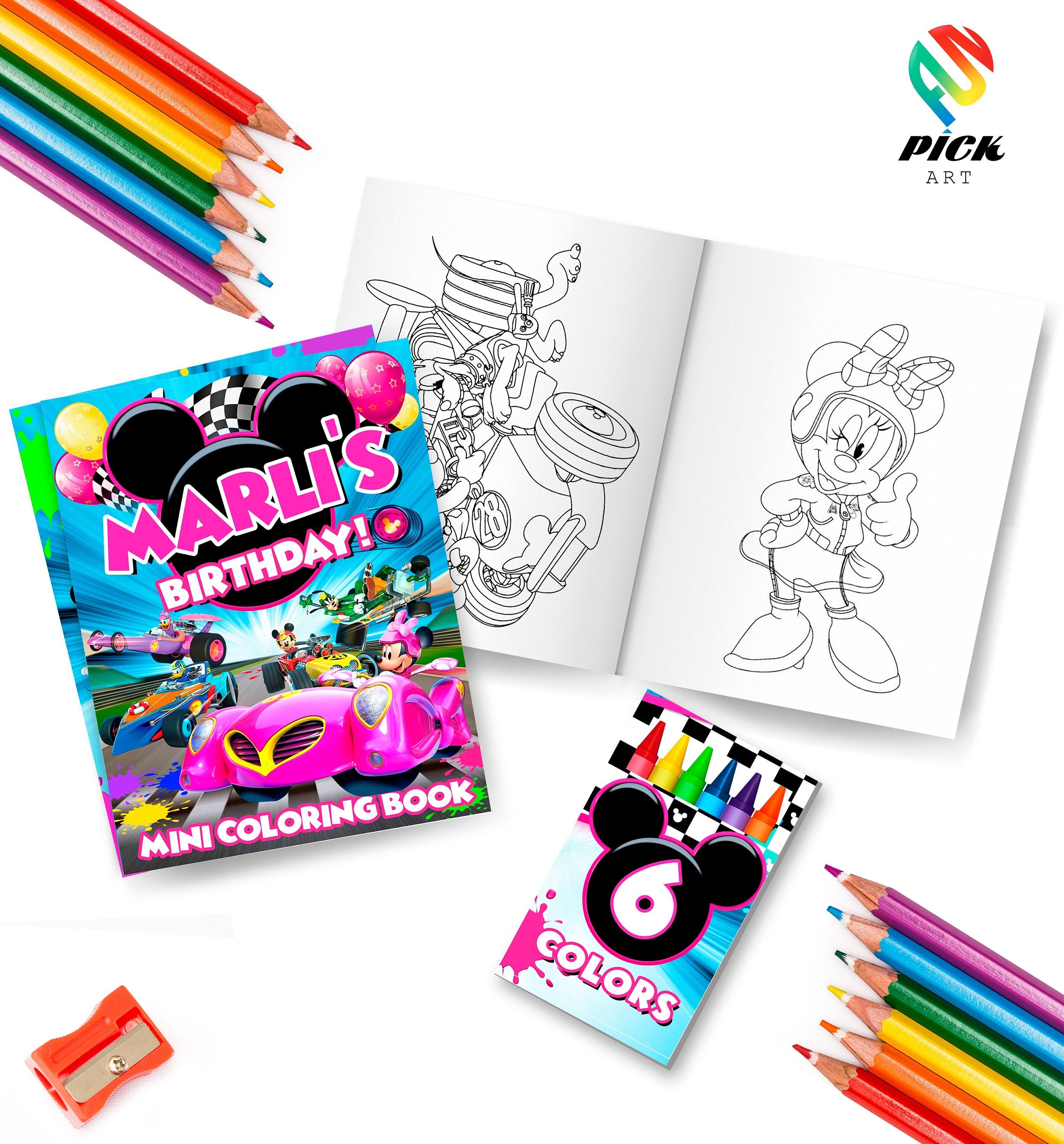 Editable Mini Coloring Book, Editable Coloring Pages, Editable Activities  Book, Editable Party Favors, Book Template, DIGITAL FILE MYM02 