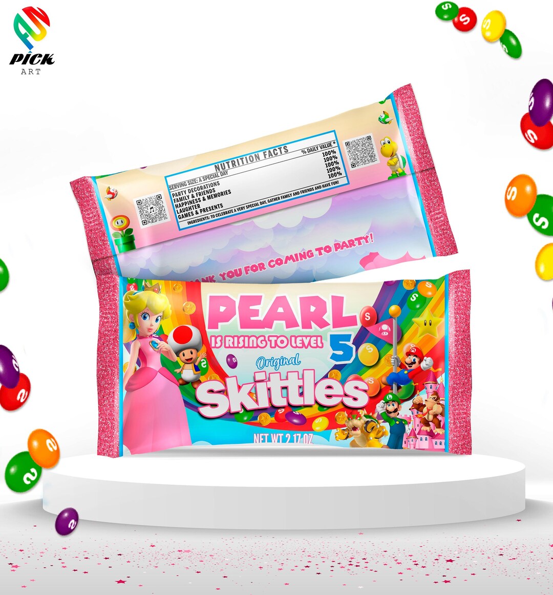 Editable Skittles Wrapper Editable Candy Drops Bag Editable Snack Bag ...