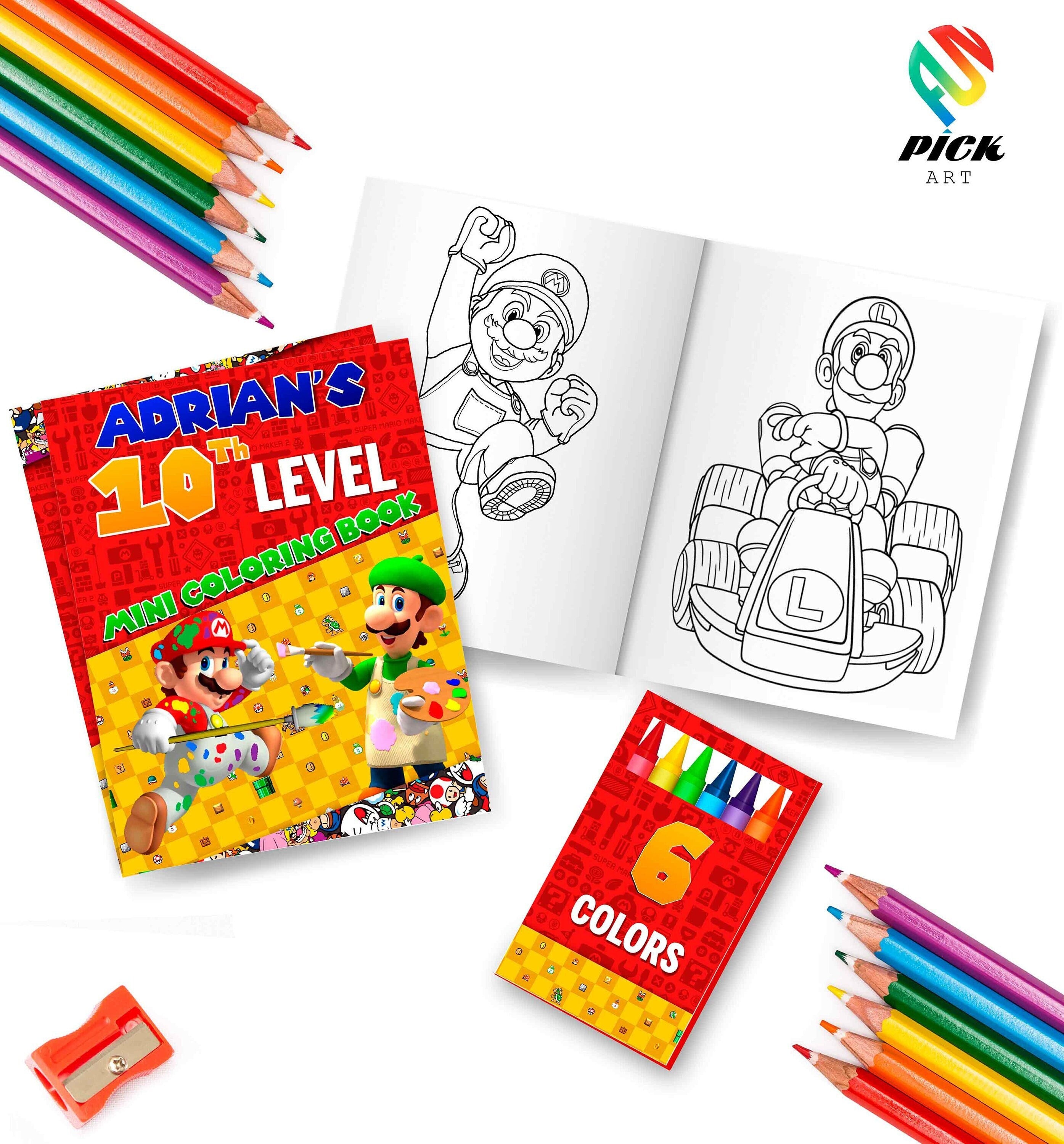 Mario & Friends Coloring Book instant Download 