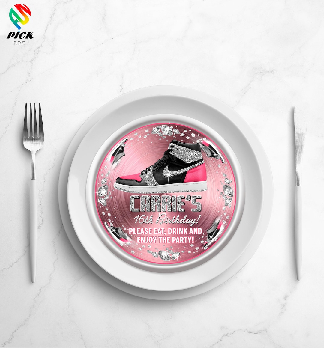 Editable Charger Plate Insert, Editable Charger Plate Template