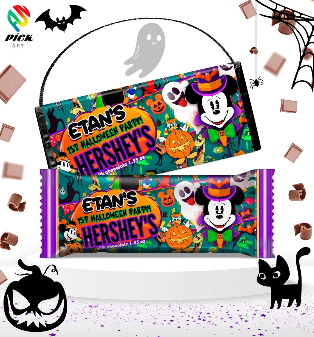 Halloween Candy Wrappers Halloween Chocolate Bar Halloween - Etsy