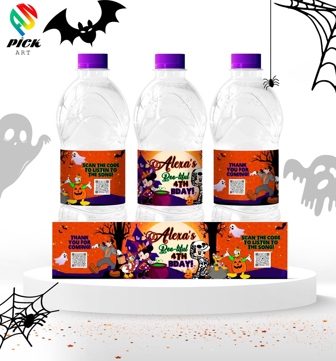 Halloween Water Bottle Labels Halloween Drink Labels Juice Etsy