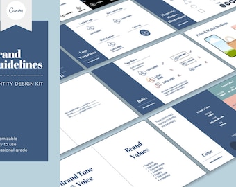 Brand Richtlinien Bearbeitbares Identitäts-Design-Kit Herunterladen