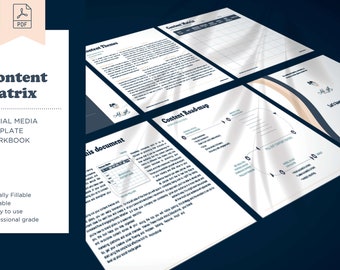 Marketing Content Matrix Arbeitsblatt Vorlage