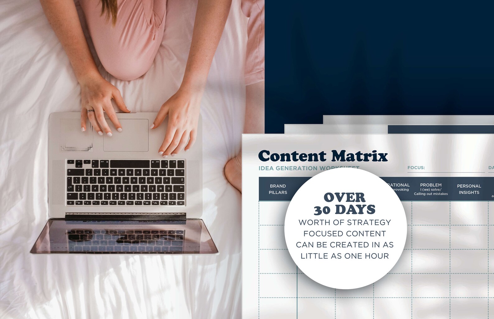 Marketing Content Matrix Worksheet Template - Etsy