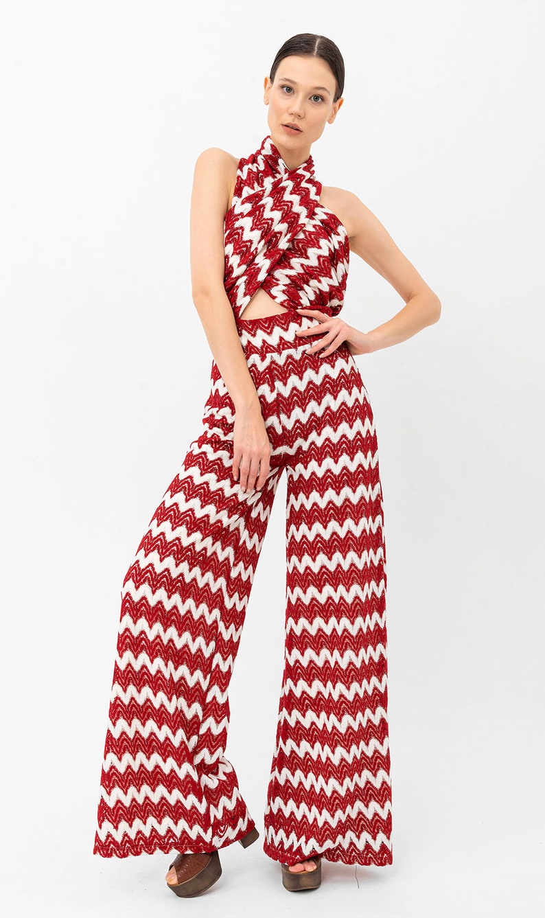 Ropa de los años 70 mujeres, mono, ropa de fiesta, ropa hippie, ropa boho, pantalones de pierna ancha, ropa Studio 54, traje de baile, traje rave imagen 6