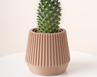 Moderne minimalistische houten plantenbak THISTLE | Decoratieve plantenpot voor binnen | Uniek ontworpen lichtgewicht plantenbak