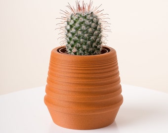 Moderne houten plantenbak TORCH | Minimalistische plantenpot voor binnen | Uniek ontworpen lichtgewicht plantenbak