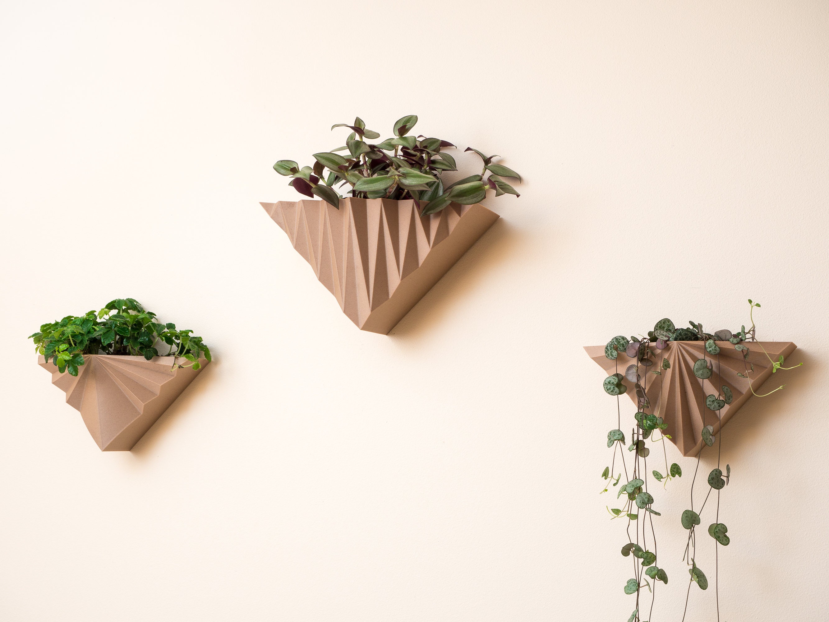 Wooden Hanging Planter "harper" | Wall Geometric Planter for Indoor ...