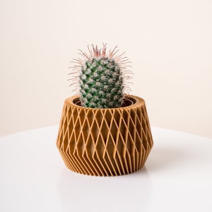 Übertopf aus Holz GORDON | Dekorativer moderner Indoor-Blumentopf | Einzigartig gestalteter Übertopf | Originelles Geschenk für Pflanzenliebhaber