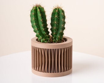 Kleine houten plantenbak HAMILTON | Moderne plantenpot voor binnen | Uniek ontworpen plantenbak voor binnen