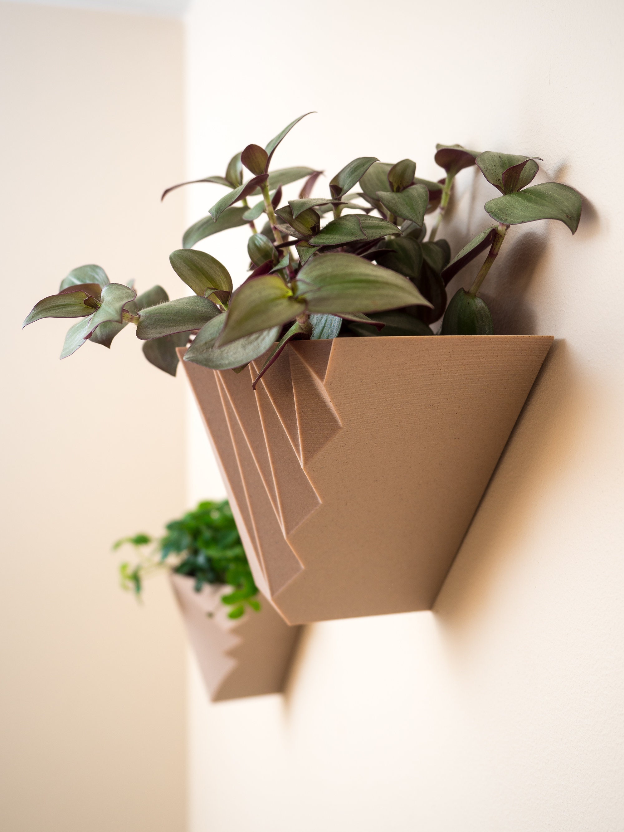 Wooden Hanging Planter "harper" | Wall Geometric Planter for Indoor ...