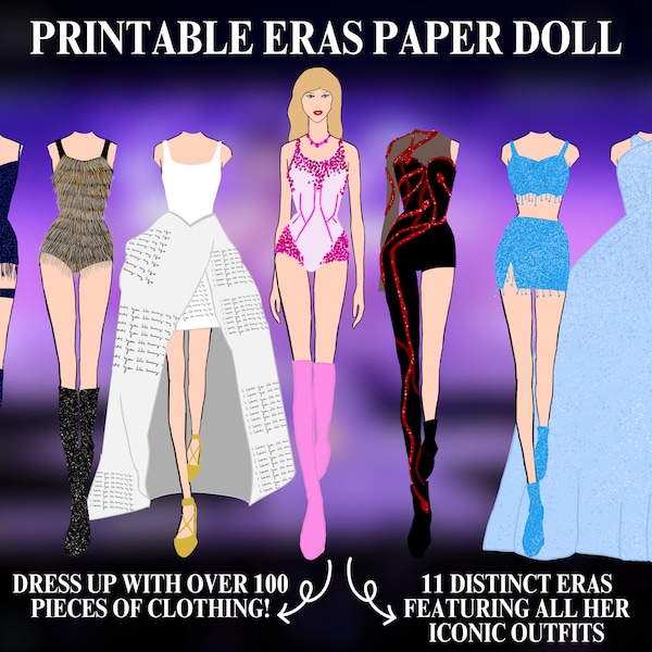 Eras Paper Doll: 120+ Outfits Bundle (druckbare Datei)