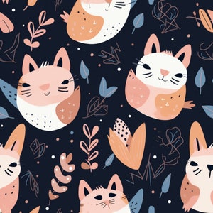 Whiskers and Wildflowers Wallpaper - CutiePie Stickers
