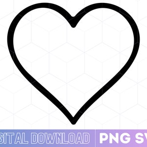 Heart Svg, Heart Instant Digital Download, Heart Png, Heart Outline SVG, Instant Download, Png Svg