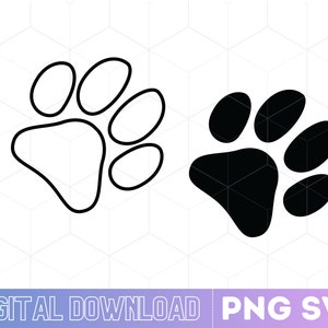 Dog Paw Svg, Cat Paw Svg, Animal Paw svg, Heart Instant Digital Download, Dog Paw Print Svg Png, Instant Download, Dog Paw Foot Svg, Cricut