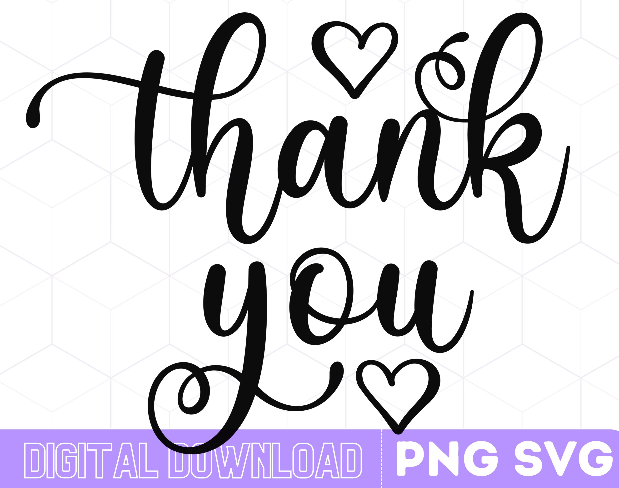 Thank You PNG SVG, Design, Digital Download, Png, Thank You Love, Thank