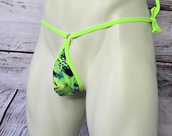 Microstring-badmode heren, buidelzak, handgemaakte sissy-panty