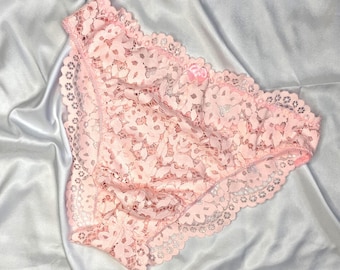 Lace underwear for men- Sissy panty, Men's Pink Lace Bikini Panties, Sissy Lingerie