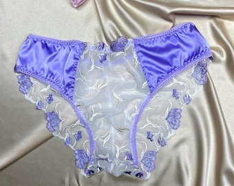 Mens luxury sissy panties, lingerie male, silk men's panties for men, Men's satin panties, Feminine Panties for Men, Mens silk panties