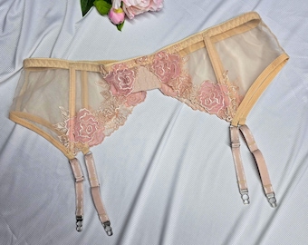 Luxury Sissy Garter Belt – Handmade Lace Lingerie, Men's Lace Garter Belt, Sissy lingerie for men Crossdresser Lingerie lace Sissy adult