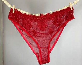 Durchsichtig Höschen, Transparenter Bikini, transparente Dessous Plus Größe, Transparenter Bikini mit hoher Taille Unterwäsche durchsichtig unzens...