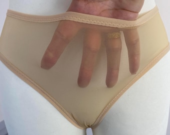 Transparent bikini high waist, Mesh Single Layer Hipster, Sheer bikini unsenctured, Lingerie see through uncen... , See through panty