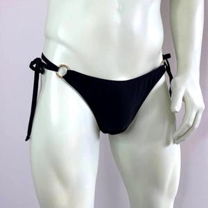 Male swimsuit thongs  Men&#39;s MicroThong Swimming Bulge pouch swimwear Handmade Mens string bikini Sissy panty Underwear Swimwear