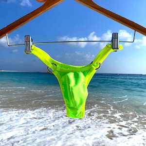 Men Bikini Mini Swimwear Tide Men&#39;s MicroThong mens bikini swimsuits Bulge pouch swimwear Handmade Mens string bikini Sissy panty Underwear