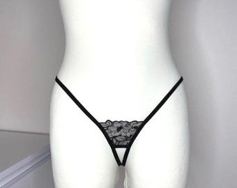 Sheer Lace Micro G-String Thong, Extreme String Bikini